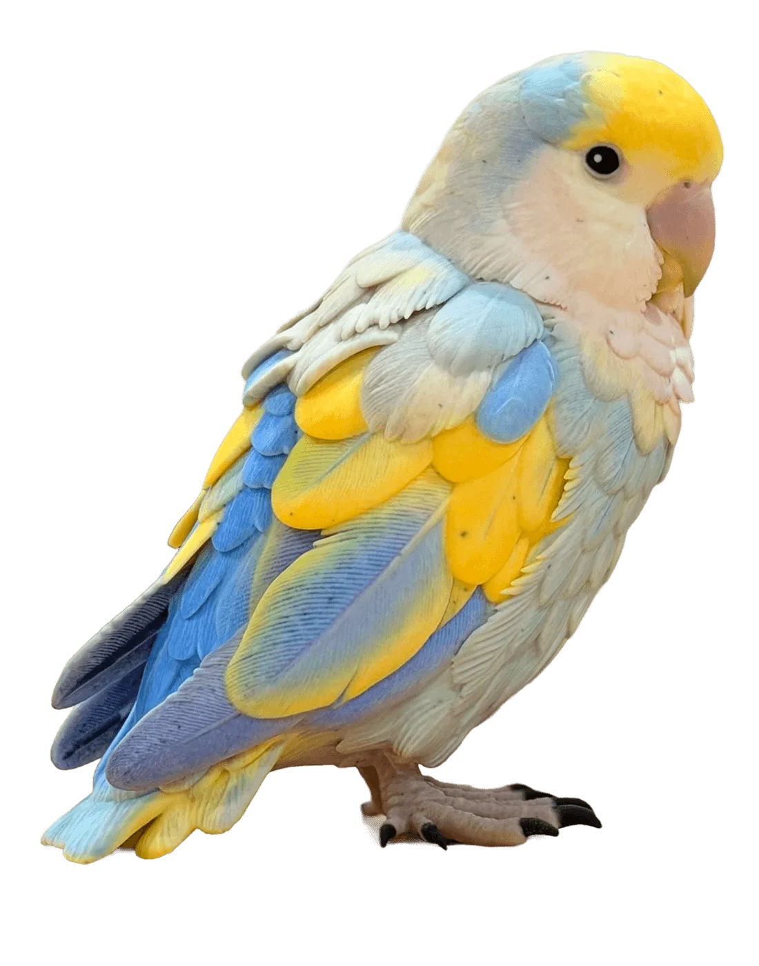 Multi-colour 3D-printed parrot figurine